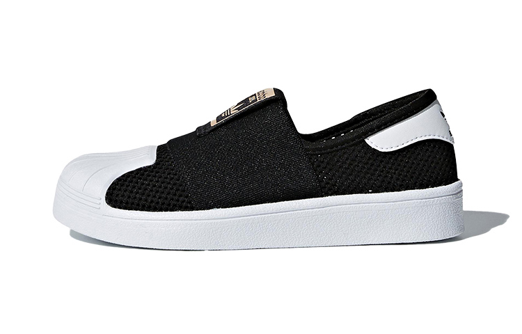 Детские кеды adidas originals SUPERSTAR Smr 360 C (черно-бело-золотые)