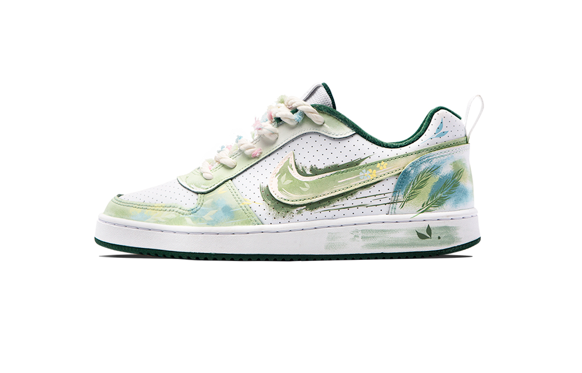 Nike, sneakers, synthesized fresh comfortable universal low children's lucky clover Chinese style, custom-made, for teenagers