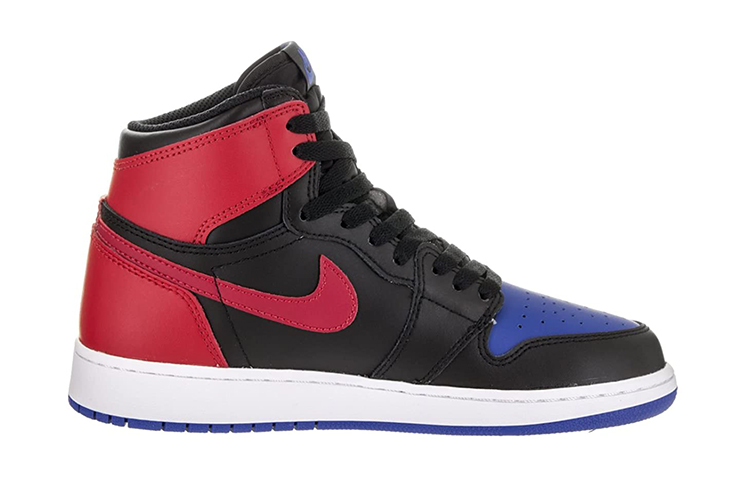 Кроссовки Jordan Air Jordan 1 Retro Top 3 (красно-сине-черные) — 黑/红/皇家 — фото 3