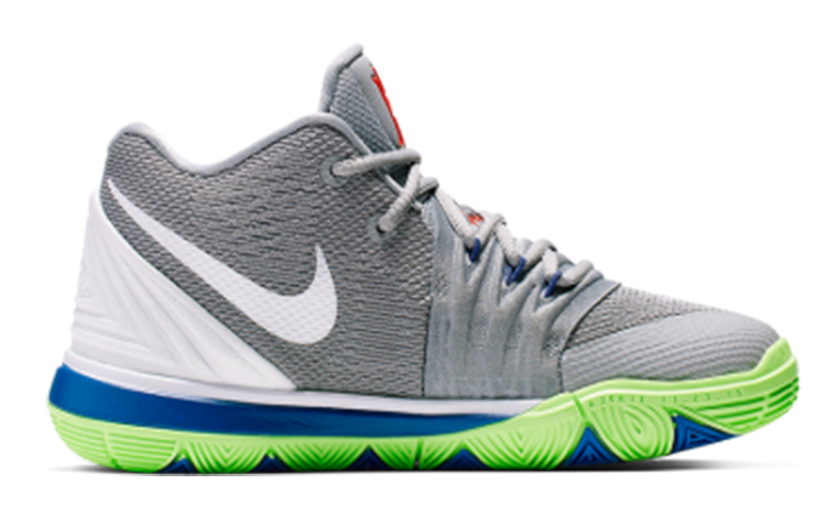 детские кроссовки Nike Kyrie 5 (серо-голубые) — фото 3