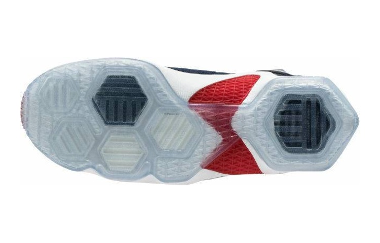 Мужские кроссовки Nike NikeLebron 13 GS (белый / синий / красный) — фото 5