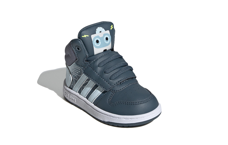 Детские кеды adidas Hoops Mid 2.0 I TD (сине-белые) — Синий / белый — фото 4