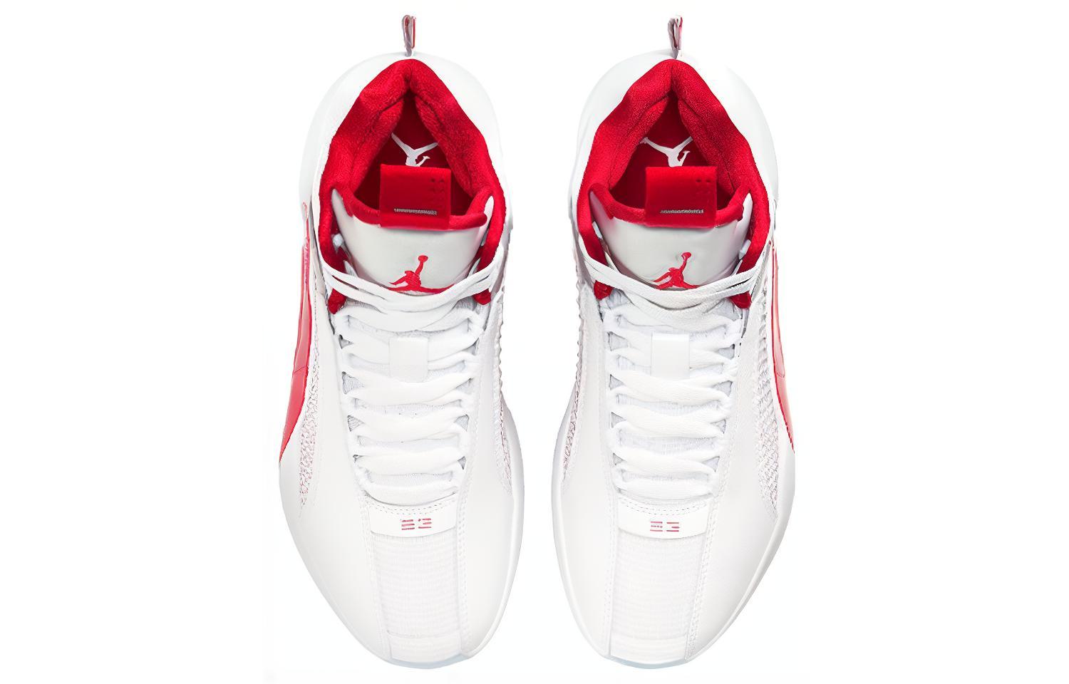 Баскетбольные кроссовки Jordan Air Jordan 35 GS (бело-красные) — Белый / красный — фото 6