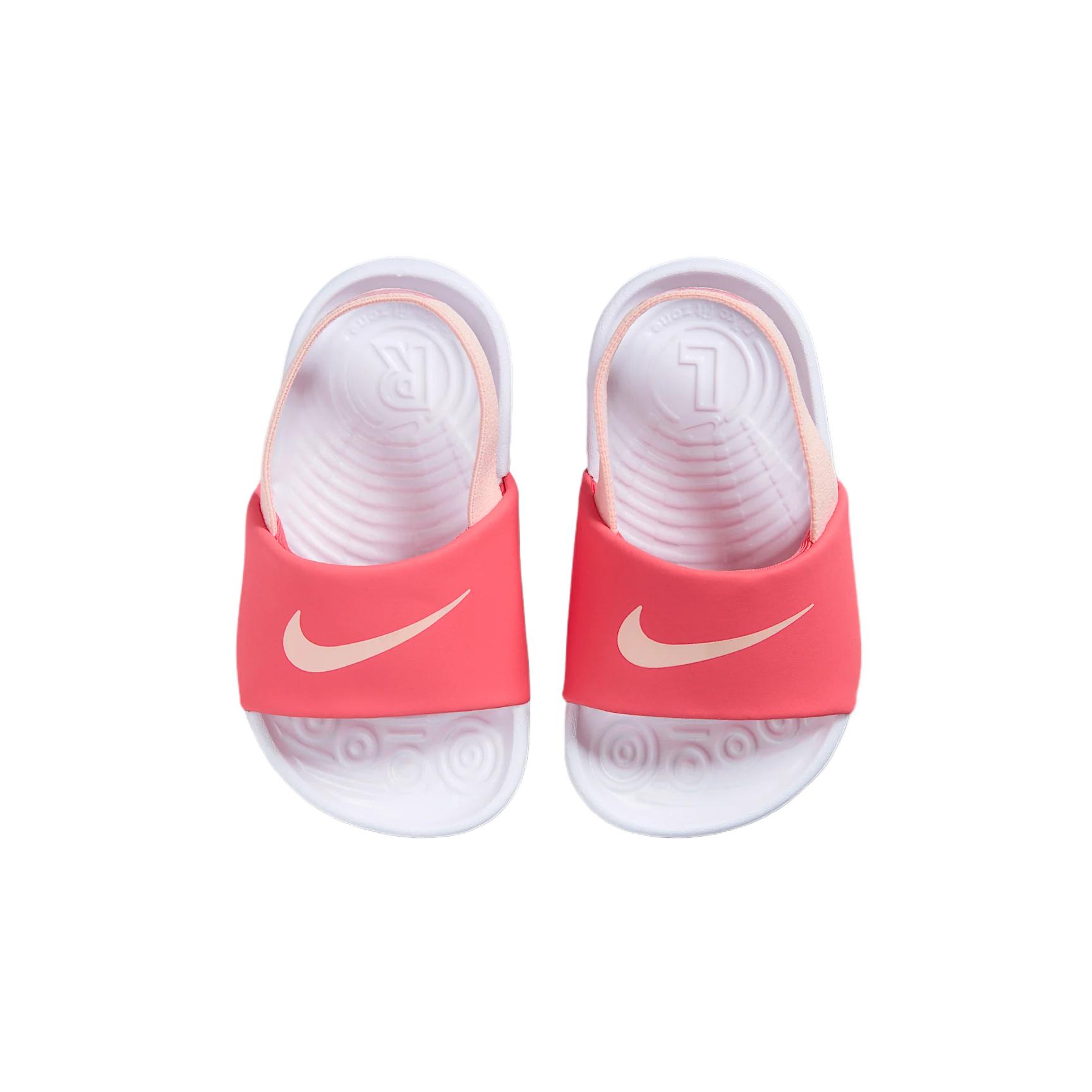 Детские шлепанцы Nike KawaSLIDE Slide (розово-белые) — Розовыйкрасный / белый — фото 5