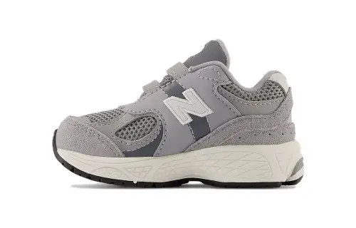 New Balance NB 2002R Velcro breathable low-top toddler shoes gray white infants and toddlers