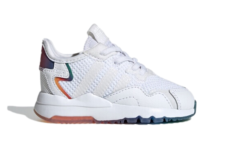 Детские кроссовки adidas originals Nite Jogger (белый / оранжевый / синий) — фото 3