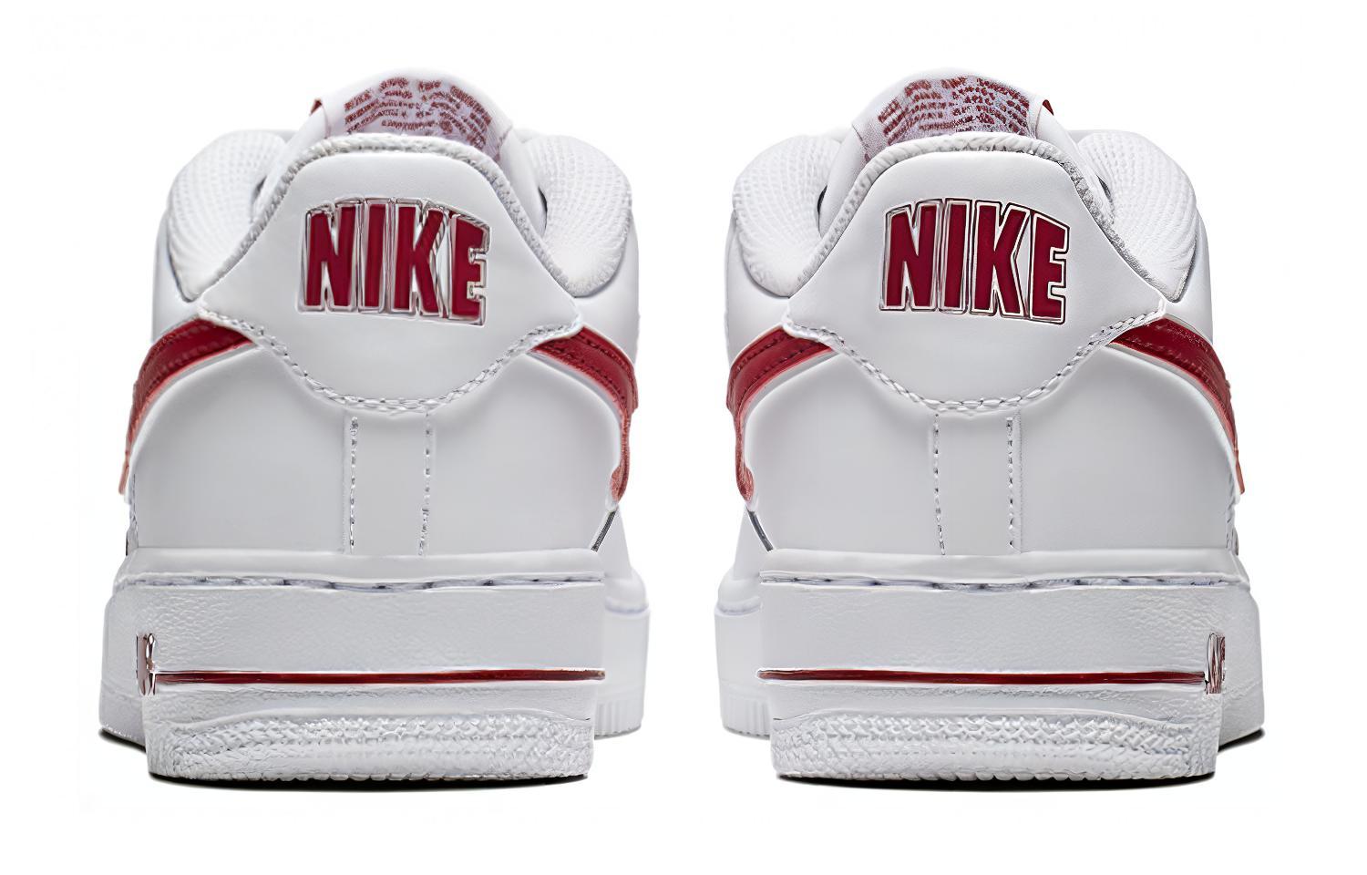 Кеды Nike Air Force 1-3 White/Gym Red (бело-красные) — фото 6