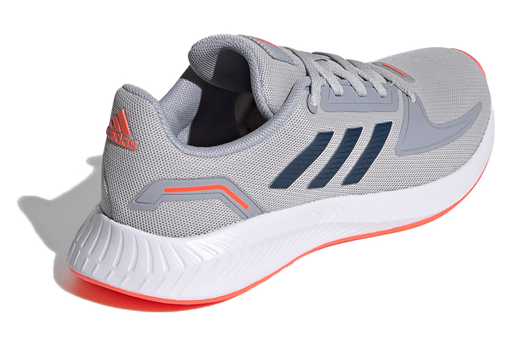 Кеды adidas neo Runfalcon 2.0 K (серо-сине-оранжевые) — фото 5