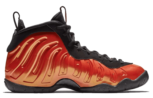 Кроссовки Nike Foamposite One GS (оранжево-красные) — фото 4