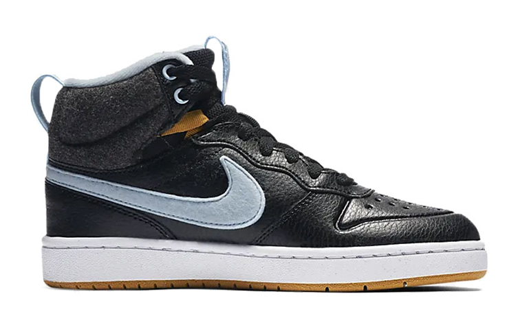 Кеды Nike NikeCourt Borough MD 2 GS (черно-синие) — 黑/麂皮金/白色/天青石蓝 — фото 3