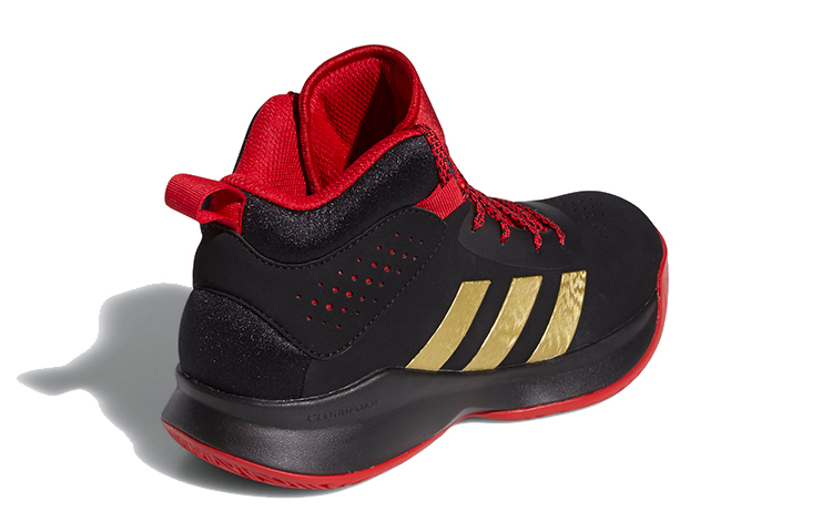 Детские кроссовки adidas Cross Em Up 5 (черно-красно-золотой) — Чёрный / красный / золотой — фото 5