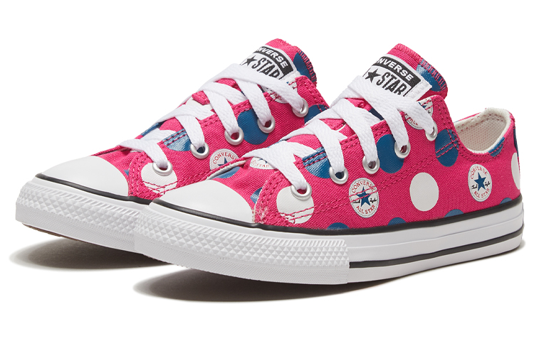 Детские кеды Converse Chuck Taylor All Star (розовый / синий / белый) — фото 3