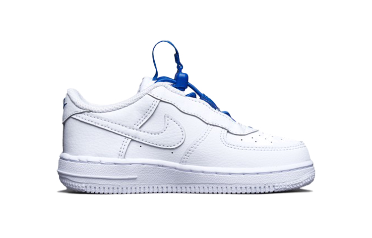 Детские кроссовки Nike Air Force 1 toggle (бело-синий) — фото 3