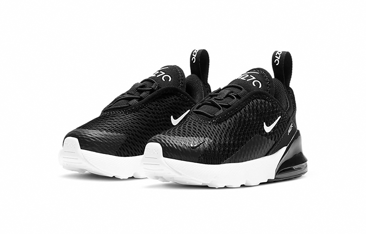 Детские кроссовки Nike Air Max 270 (черно-белые) — фото 4