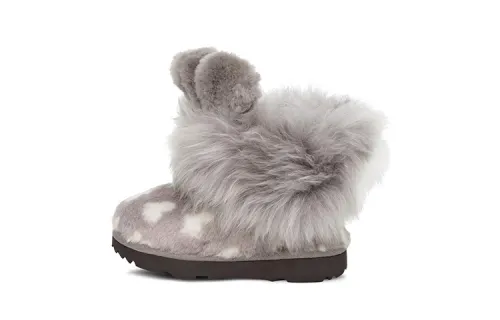 UGG CLASSIC MINI comfortable and versatile children's boots gray for small and medium-sized children