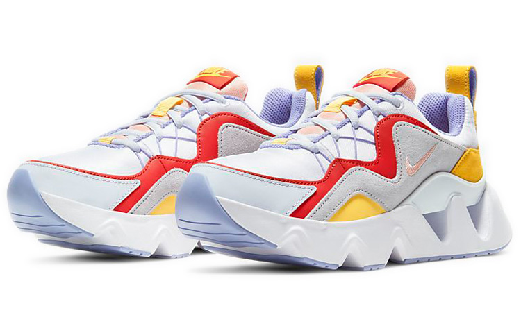 Кроссовки Nike NikeGS (серо-красно-желтые) — фото 4