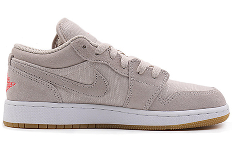 Кроссовки Jordan Air Jordan 1 low Desert Sand (серые) — Розовый — фото 3