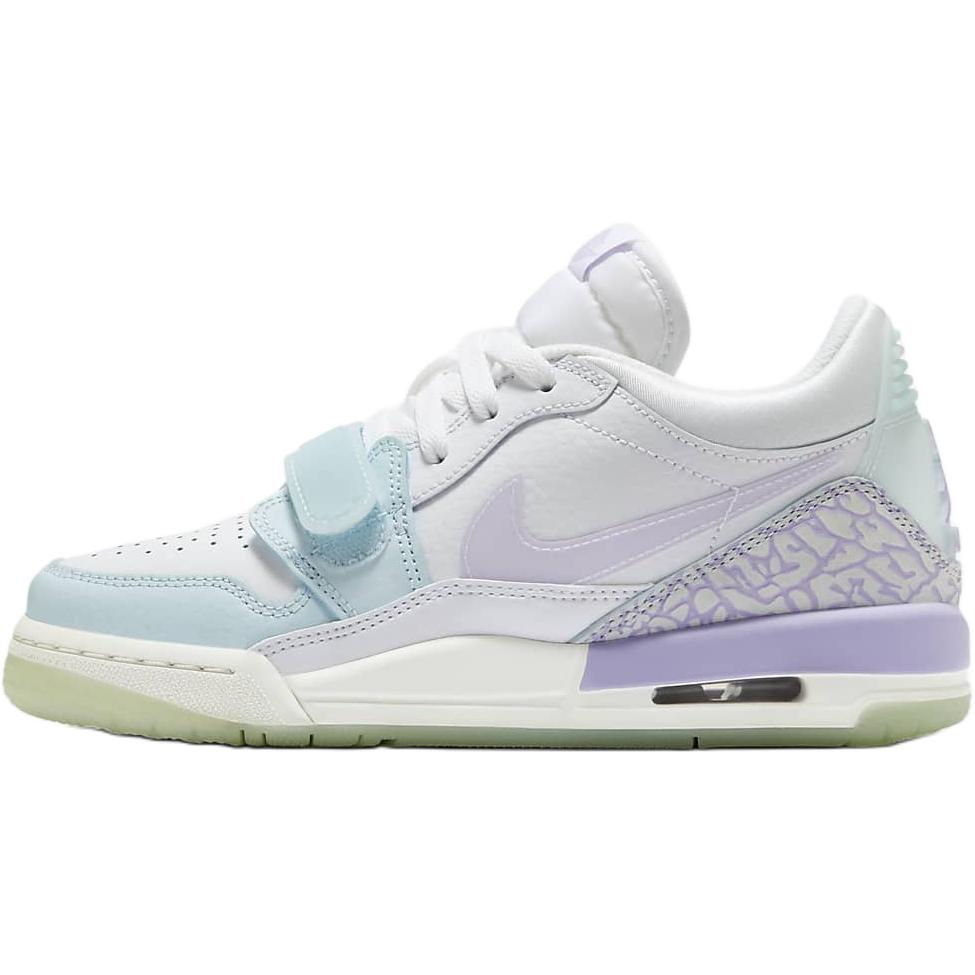 Jordan Air Jordan Legacy 312 Leather Low top Skateboard Shoes White Blue Purple, Macaron Color Unisex