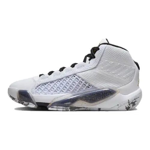 Jordan Air Jordan 38 High top Basketball Shoes White Black Unisex