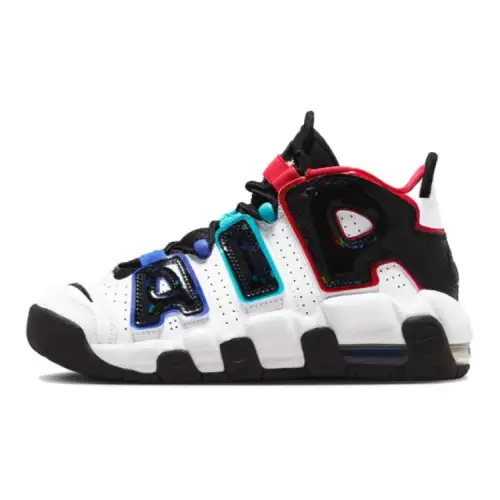 Nike Air More Uptempo Mid top Basketball Shoes Black White Unisex