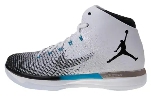 Jordan Air Jordan 31 Slip Resistant Cushioning High top Basketball Shoes Black White Gradient Unisex