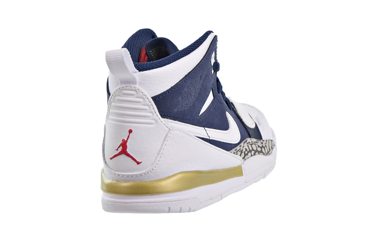 Детские кроссовки Jordan Legacy 312 "Olympic" (бело-синие) — Белый / синий — фото 5