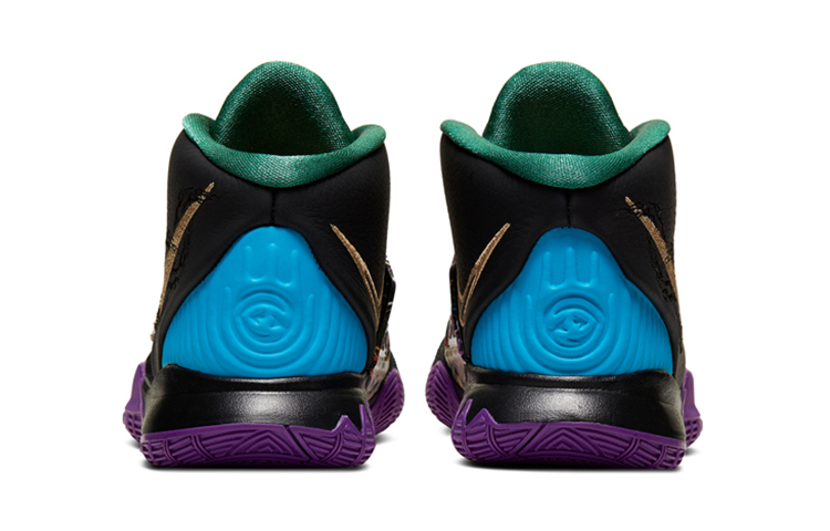 Высокие кроссовки Nike Kyrie 6 (черные) — фото 7