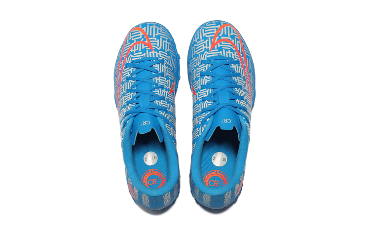 Детские бутсы Nike Mercurial Vapor 13 Academy CR7 TF (сине-красные) — фото 5