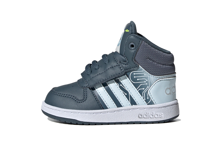 Детские кеды adidas Hoops Mid 2.0 I TD (сине-белые) — Синий / белый — фото 1