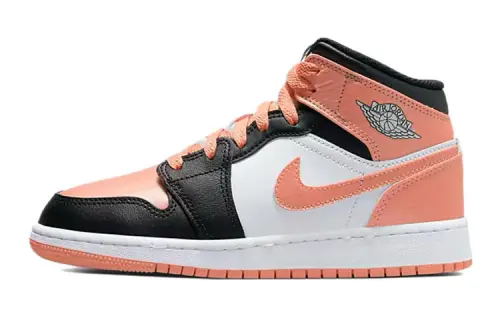 Jordan 1 Mid White Light Madder Root GS