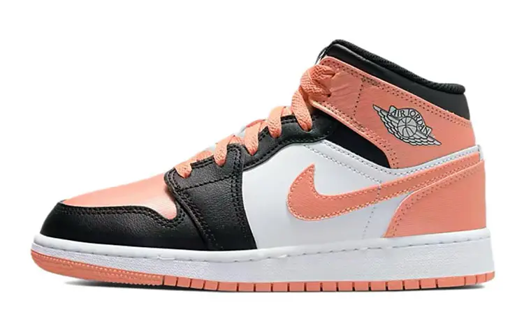 Jordan 1 Mid White Light Madder Root GS