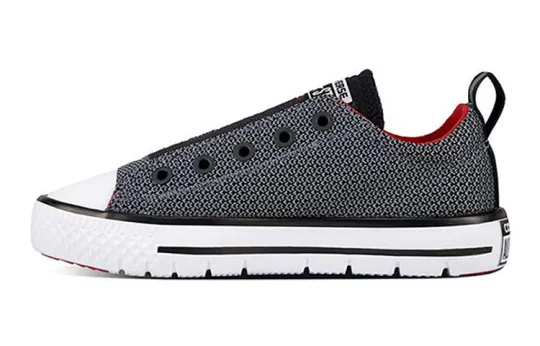Converse Chuck Taylor All Star Hyper Lite Ox Slip on Low top Kids' Skateboarding Shoes Gray Teenagers