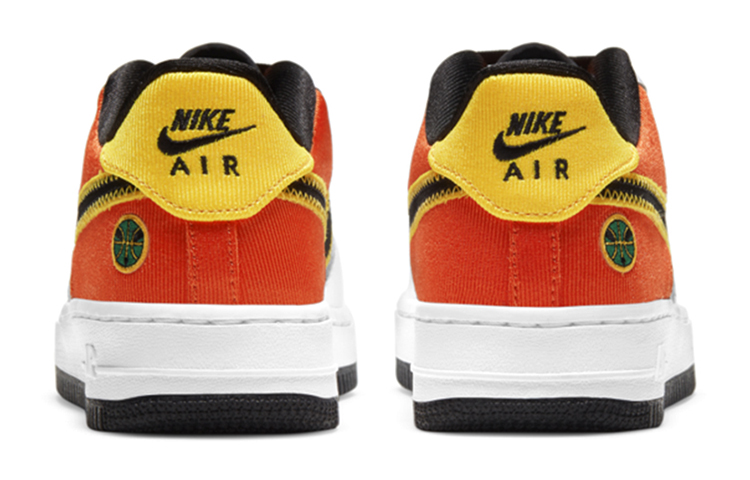 Кроссовки Nike Air Force 1 Lv8 "Raygun" (бело-черно-оранжевые) — 白/黑/橘 — фото 7