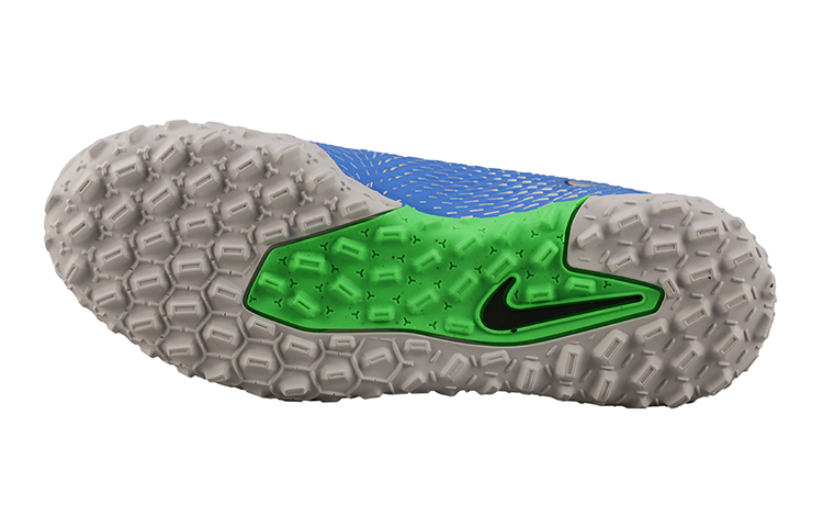 Детские бутсы Nike Phantom GT Academy TF (сине-серебристые) — Синий / серебристый — фото 5