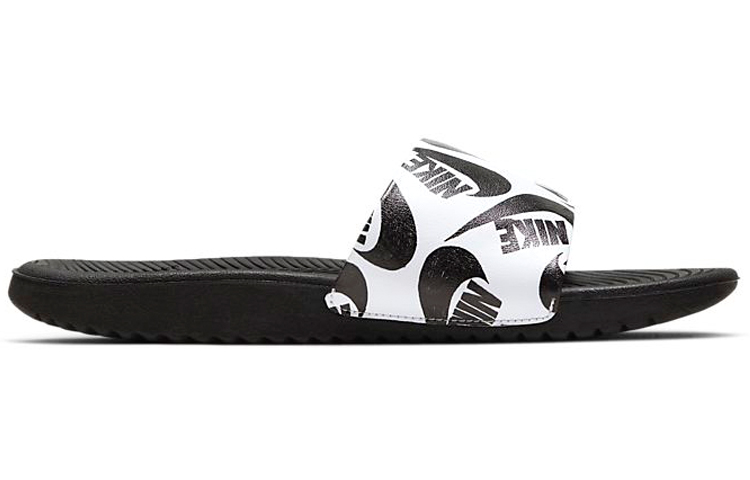 Женские шлепанцы Nike Kawa Slide SE JDI (черно-белые) — Чёрныйбелый — фото 2
