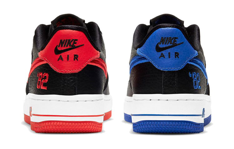 Кеды Nike Air Force 1 '82 GS (черно-красно-синие) — фото 7
