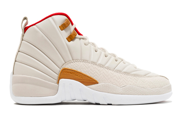 Кроссовки Jordan JordanAir Jordan 12 Retro Chinese New Year GS (светло-коричневый / красный) — фото 3
