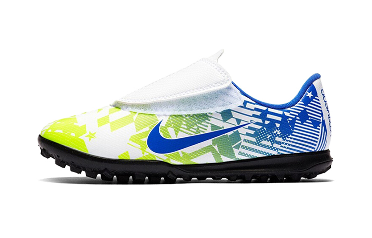 Детские бутсы Nike Mercurial Vapor 13 13 Club NJR (зелено-сине-белые)