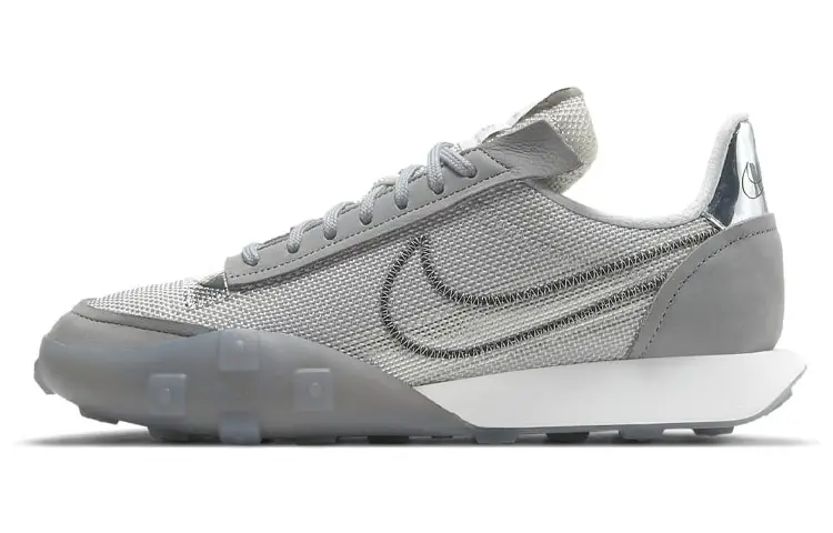 Nike Waffle Racer 2X Cushioning Breathable Lightweight Low top Casual Shoes Gray White Unisex