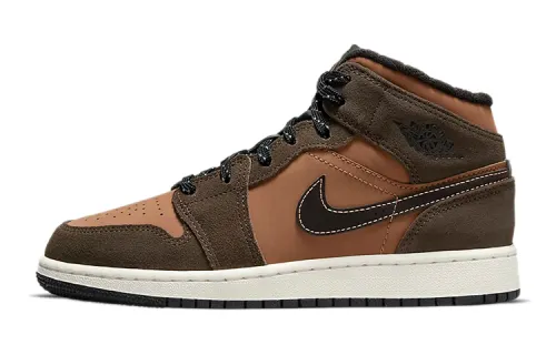 Jordan 1 Mid SE Dark Chocolate GS