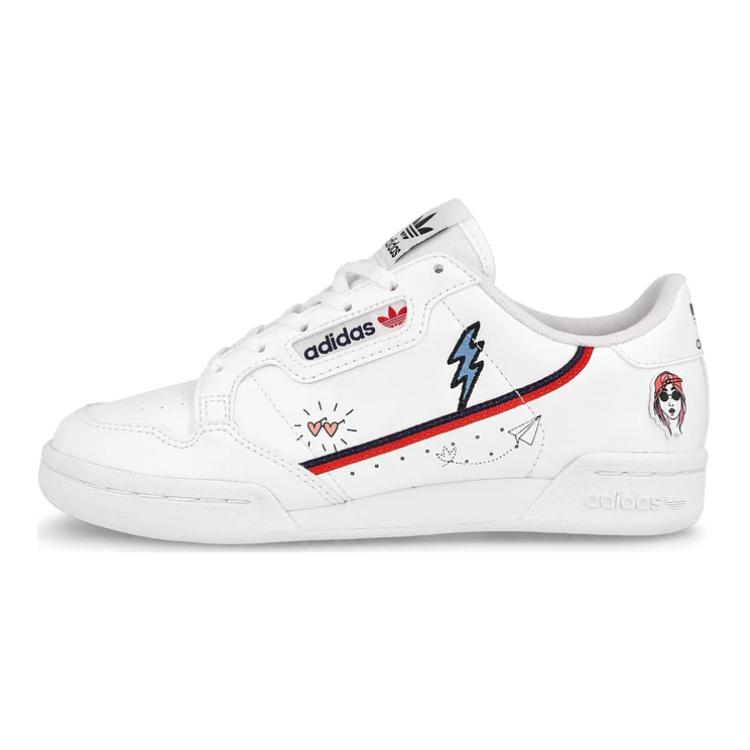 Детские кеды adidas Continental 80 J (бело-сине-красные)