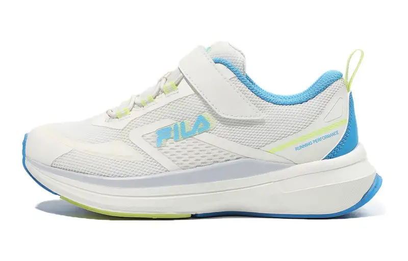 FILA KIDS Nre Rx T7 Kd non-slip wear-resistant low-top children's running shoes white and blue Korean version children's model