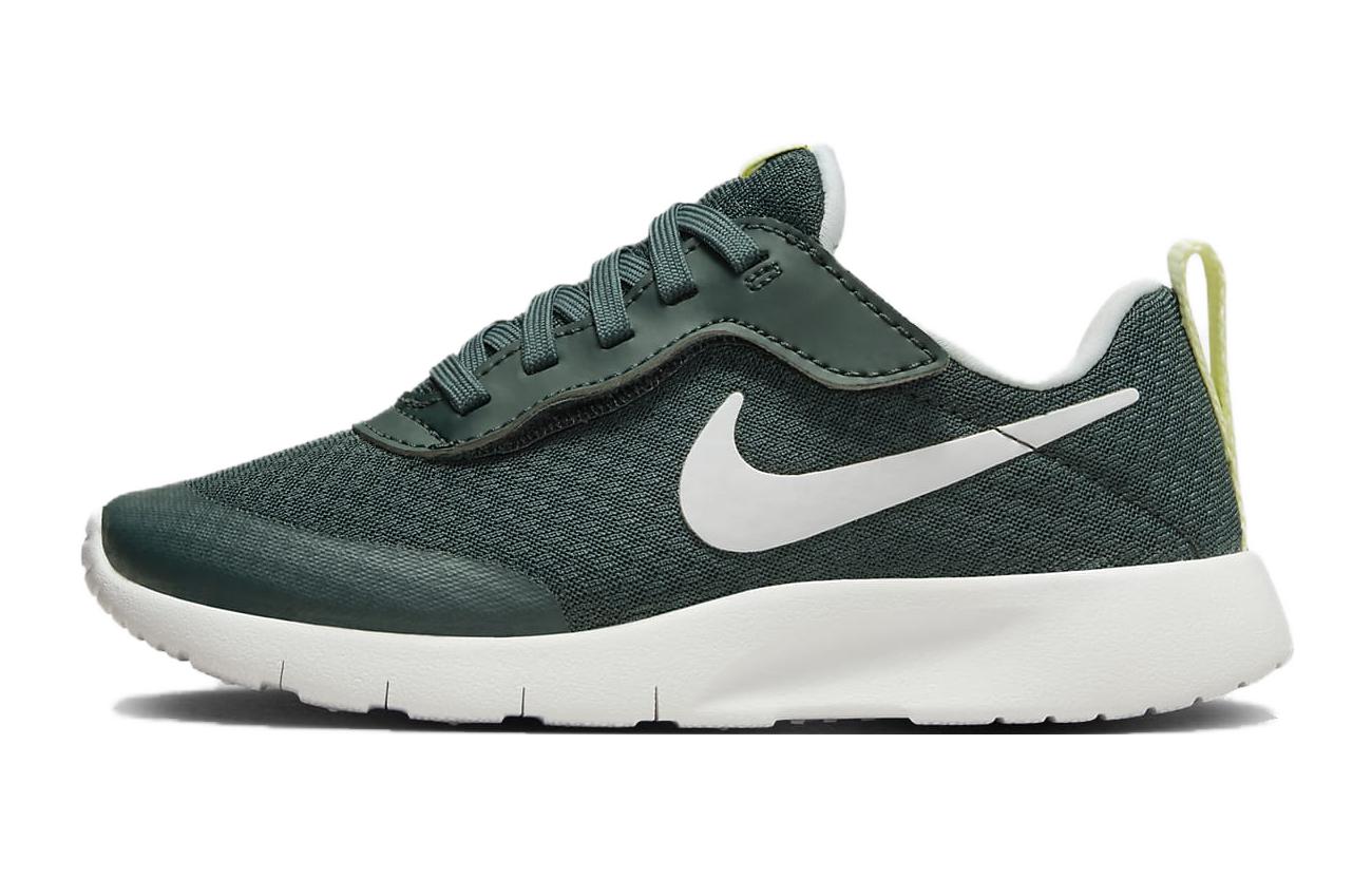 Nike Tanjun sports anti-kick low-top children's running shoes dark green for small and medium-sized children
