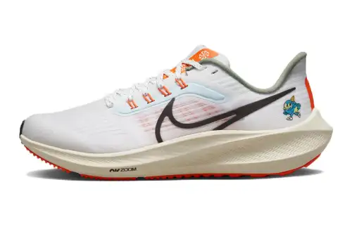 Nike Air Zoom Pegasus 39 Simple and comfortable Anti-slip shock-absorbing and wear-resistant low-top children's running shoes White and black Children's