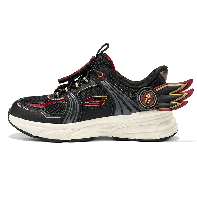 Детские кроссовки Skechers (черно-красные)