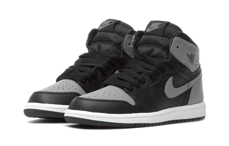 Кроссовки Jordan Air Jordan 1 (черно-серые) — Чёрный / серый — фото 4