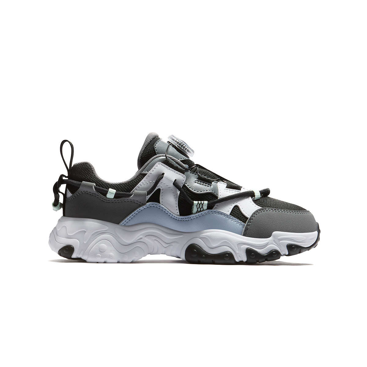 Детские кроссовки Fila KIDSHeritage-FHT Fluid 5/5 (серые) — 阴霞紫/奶白 黑/太空银 黑/铁锈灰 福克斯顿灰蓝/月岩灰 — фото 17