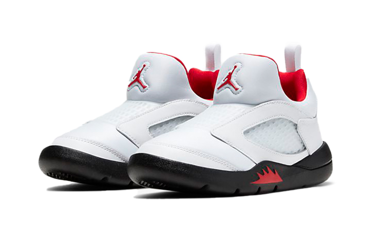 Детские кроссовки Jordan Air Jordan 5 Retro Little Flex 2020 (бело-красные) — Белыйкрасный — фото 5