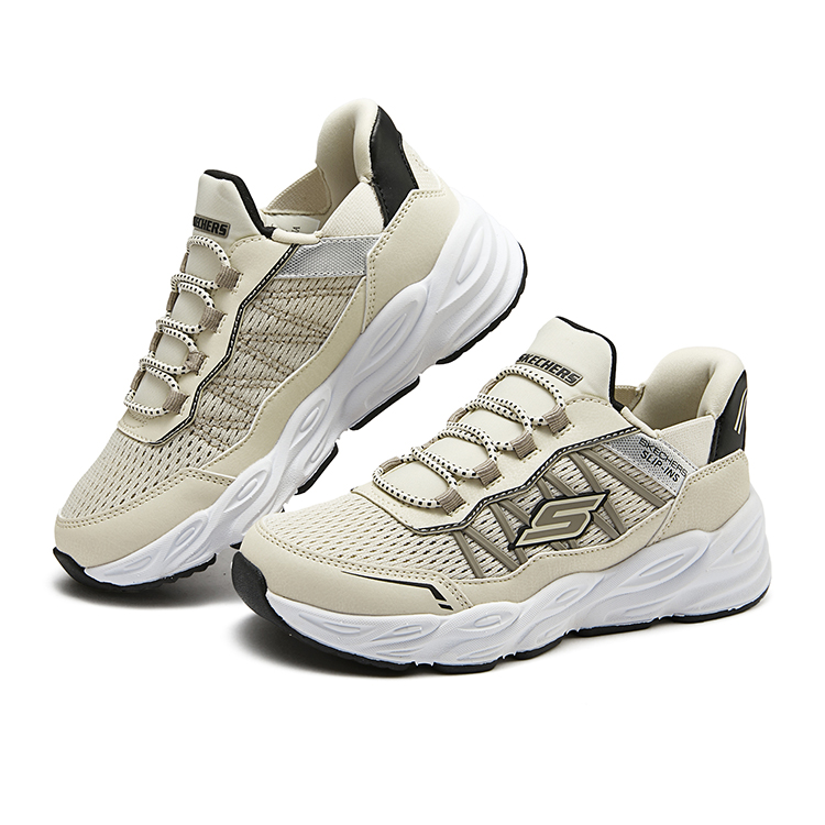 Кроссовки Skechers Slip-Ins (бежевые) — фото 3