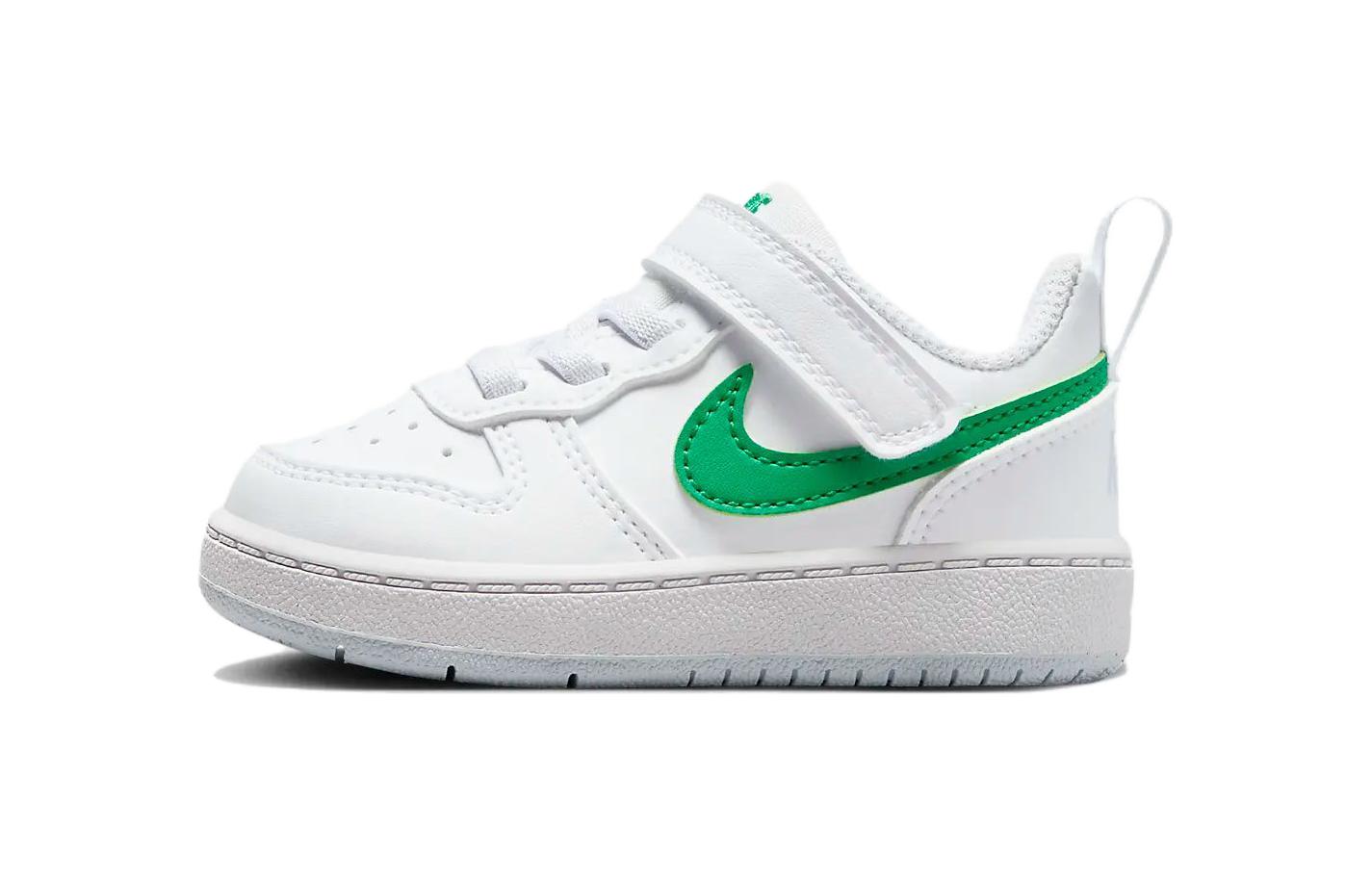 Детские кроссовки Nike Court Borough (бело-зеленые)